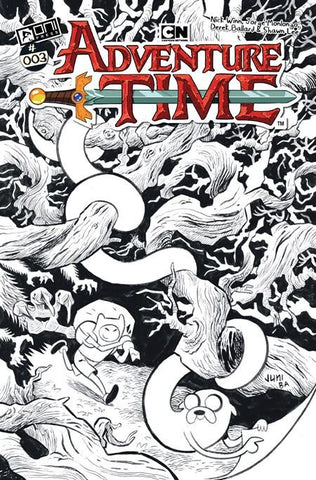 Adventure Time #3 1:50 Juni Ba Black & White Variant (Oni, 2025)