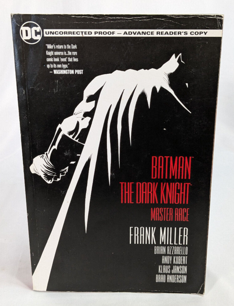 Batman The Dark Knight Master Race Uncorrected Proof Advance Reader's Copy TP (DC, 2017)