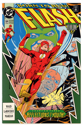 Flash #64 (DC, 1992) - Signed - Mark Waid - José Marzán Jr. - Vintage