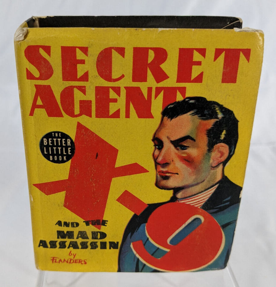 Secret Agent X-9 & the Mad Assassin Better Little Book HC (Whitman, 1938) - Vintage