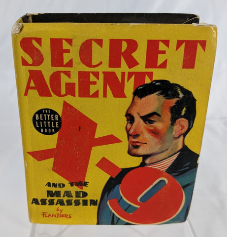 Secret Agent X-9 & the Mad Assassin Better Little Book HC (Whitman, 1938) - Vintage