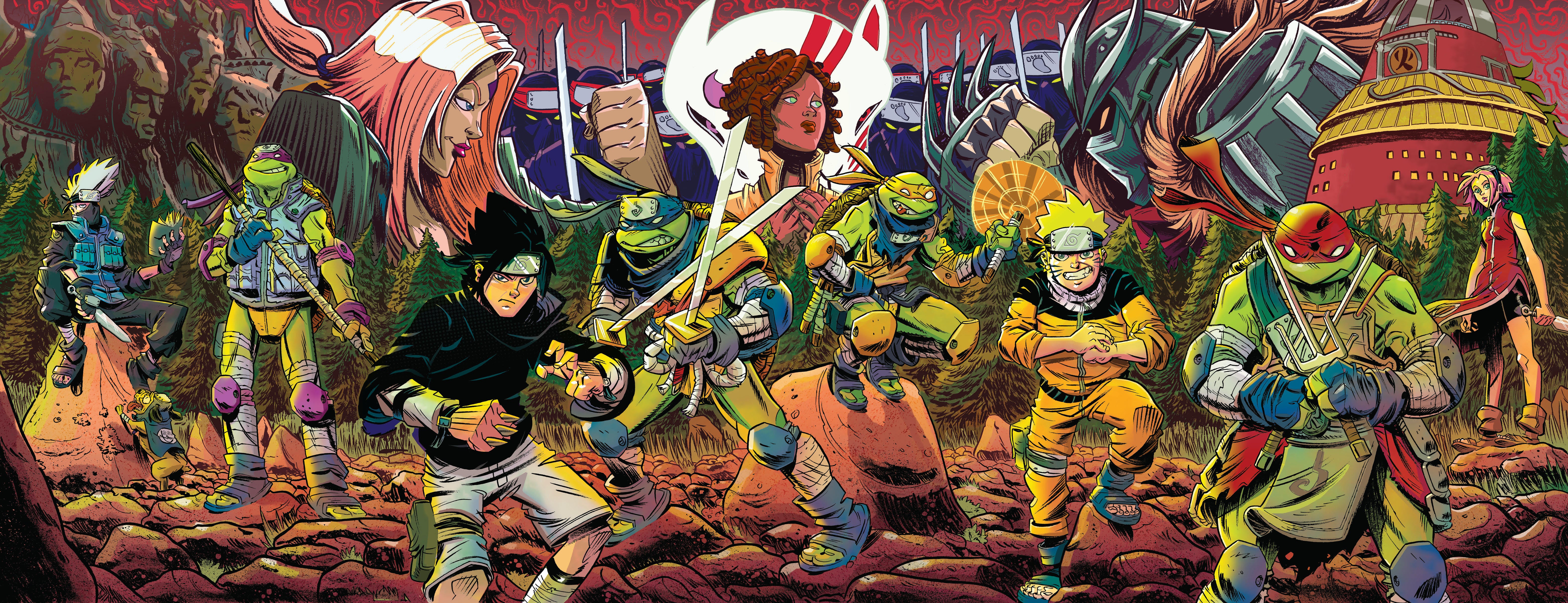 Teenage Mutant Ninja Turtles x Naruto #1-4 Aaron Conley