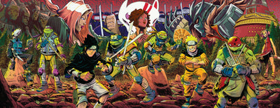 Teenage Mutant Ninja Turtles x Naruto #1-4 Aaron Conley Coliseum of Comics Connecting Variant Cover Set - 1 of 500 Copies