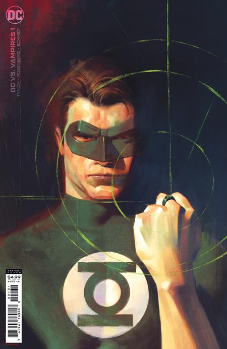 DC vs Vampires #1 1/25 Jorge Molina Glow-in-the-Dark Green Lantern Card Stock Variant (DC, 2021)