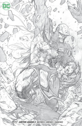 Justice League #2 1/100 Jim Lee Martian Manhunter Sketch Variant (DC, 2018)