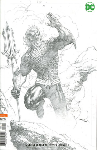 Justice League #10 1/25 Jim Lee Aquaman Sketch Variant (DC, 2018)