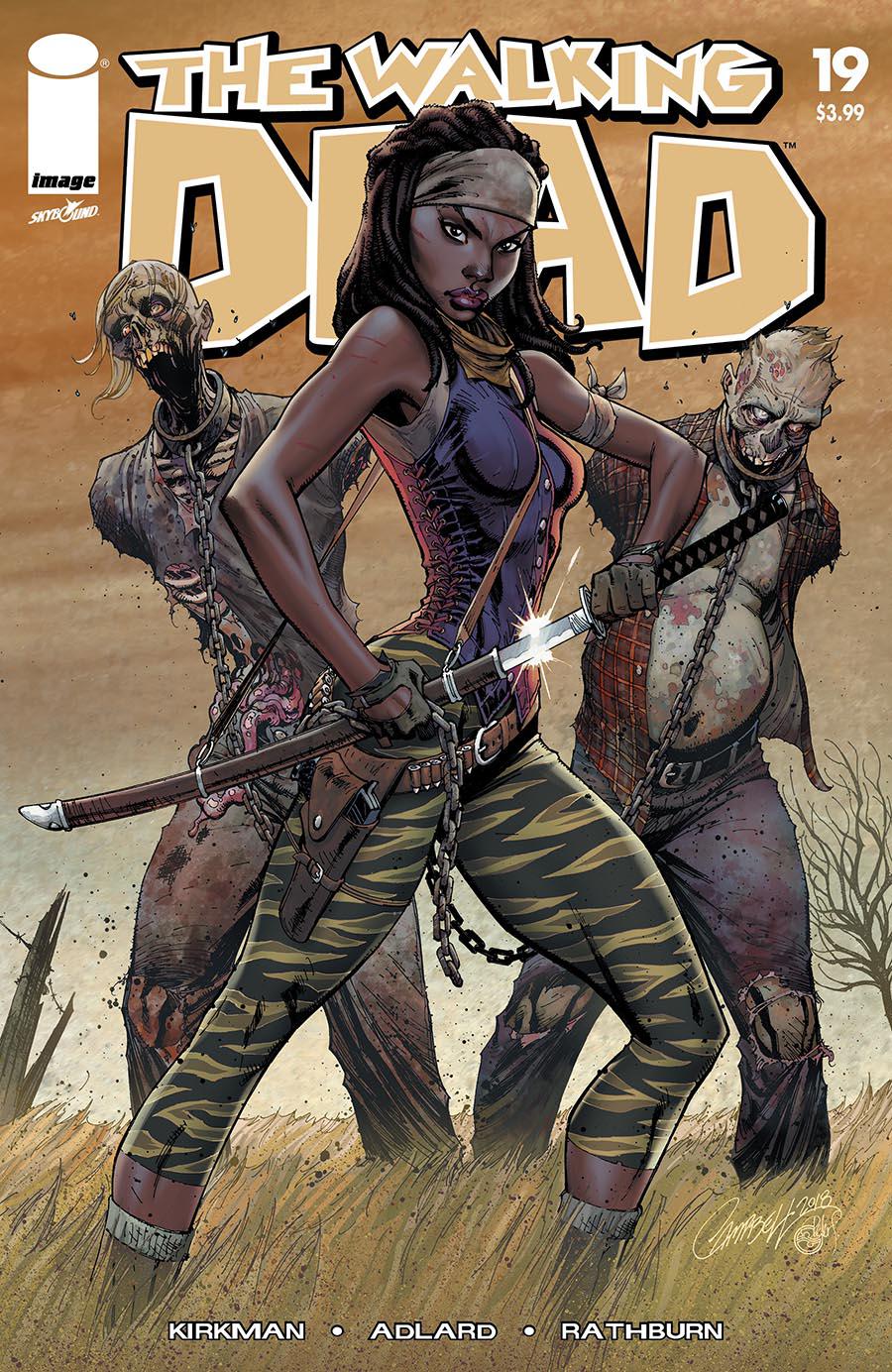 Walking Dead #19 15th Anniversary J. Scott Campbell Michonne