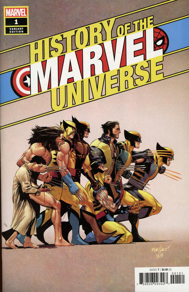 History of the Marvel Universe #1 1/50 David Marquez Wolverine Timeline Variant