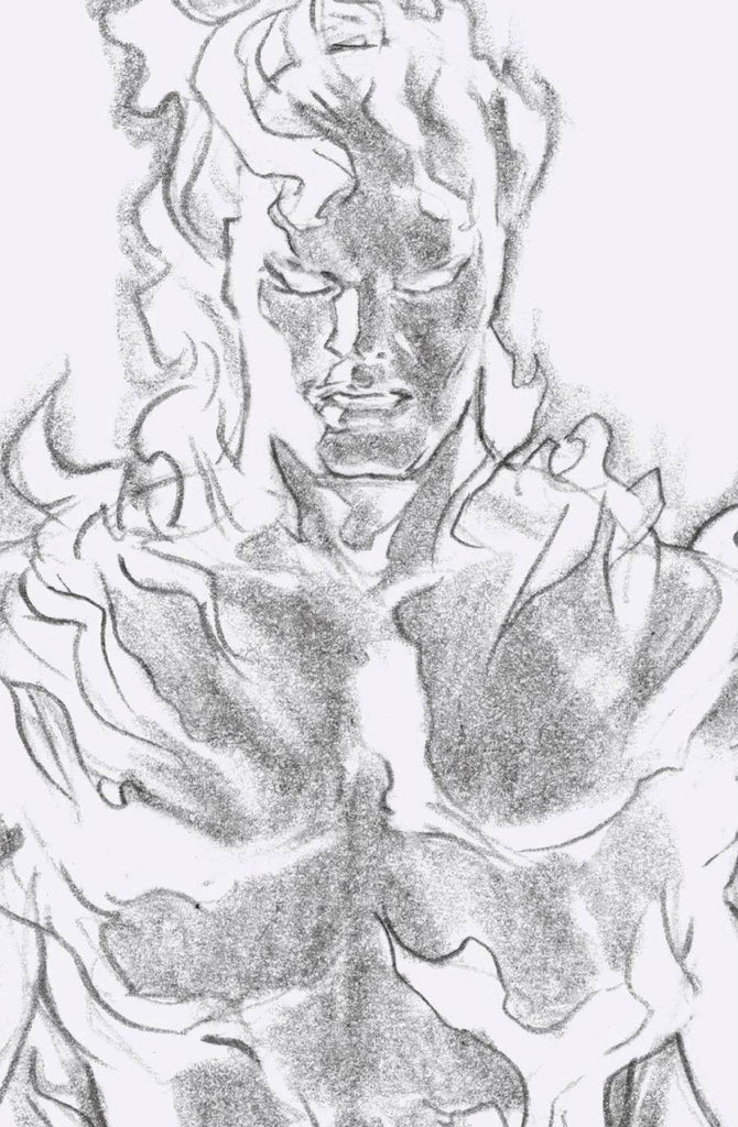 Fantastic Four #24 1/100 Alex Ross Human Torch Timeless Sketch Virgin Art Variant