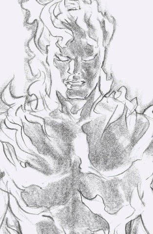 Fantastic Four #24 1/100 Alex Ross Human Torch Timeless Sketch Virgin Art Variant (Marvel, 2020)