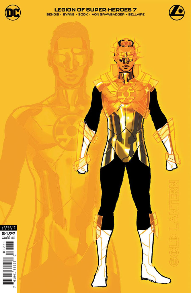 Legion of Super-Heroes #7 1/25 Ryan Sook Gold Lantern Card Stock Variant