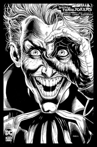 Batman Three Jokers #3 1/100 Jason Fabok Black & White Variant