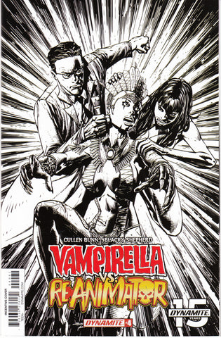Vampirella vs Reanimator #4 1/20 Johnny Desjardins Black & White Variant