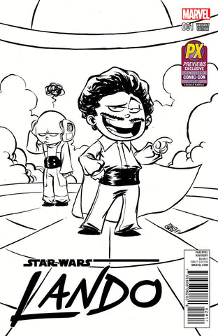 Star Wars - Lando (Vol 1 2015) #1 CVR R B&W Skottie Young SDCC Previews Exclusive Variant