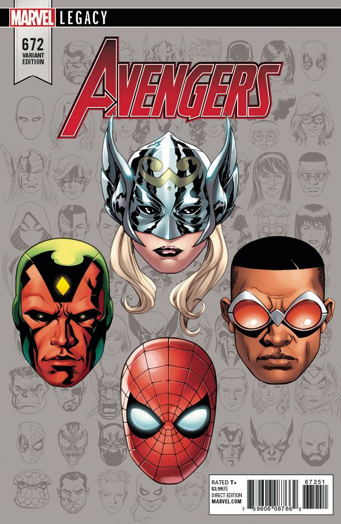 Avengers #672 1/10 Mike Mckone Avengers Headshot Variant