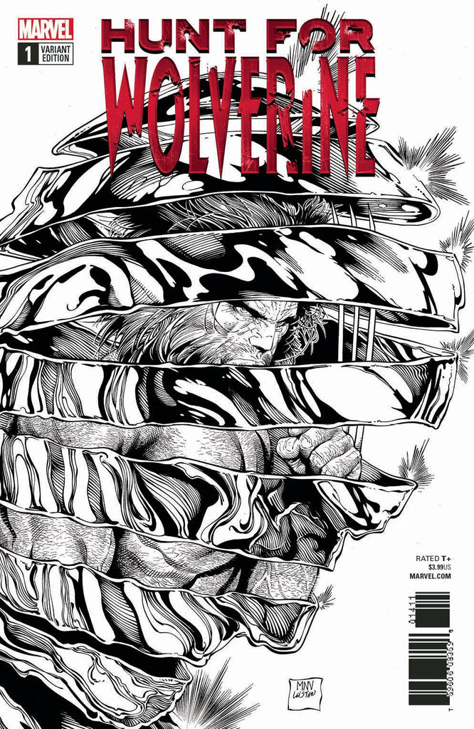 Hunt For Wolverine #1 1/50 Steve McNiven Black & White Variant