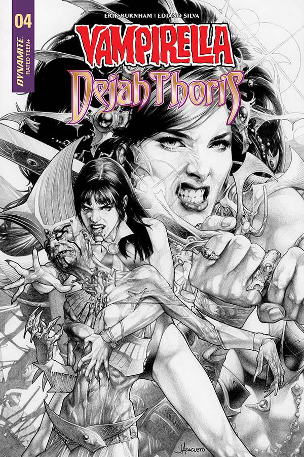 Vampirella Dejah Thoris #4 1/20 Jay Anacleto Black & White Variant