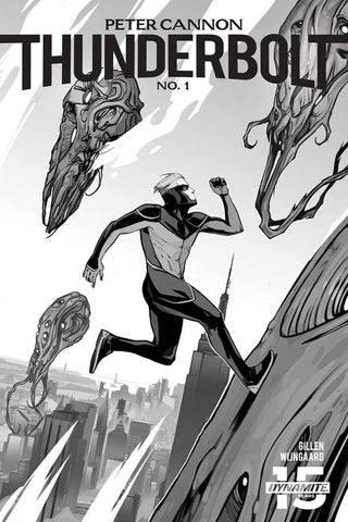 Peter Cannon Thunderbolt #1 1/10 Caspar Wijngaard Black & White Variant (Dynamite, 2019)