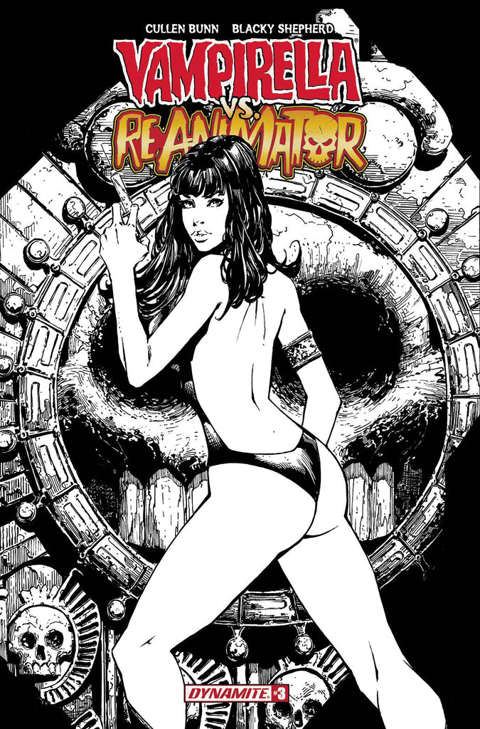 Vampirella vs Reanimator #3 1/20 Johnny Desjardins Black & White Variant