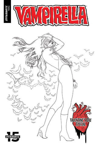 Vampirella Valentine's Day Special #1 1/10 Ergun Gunduz Black & White Variant