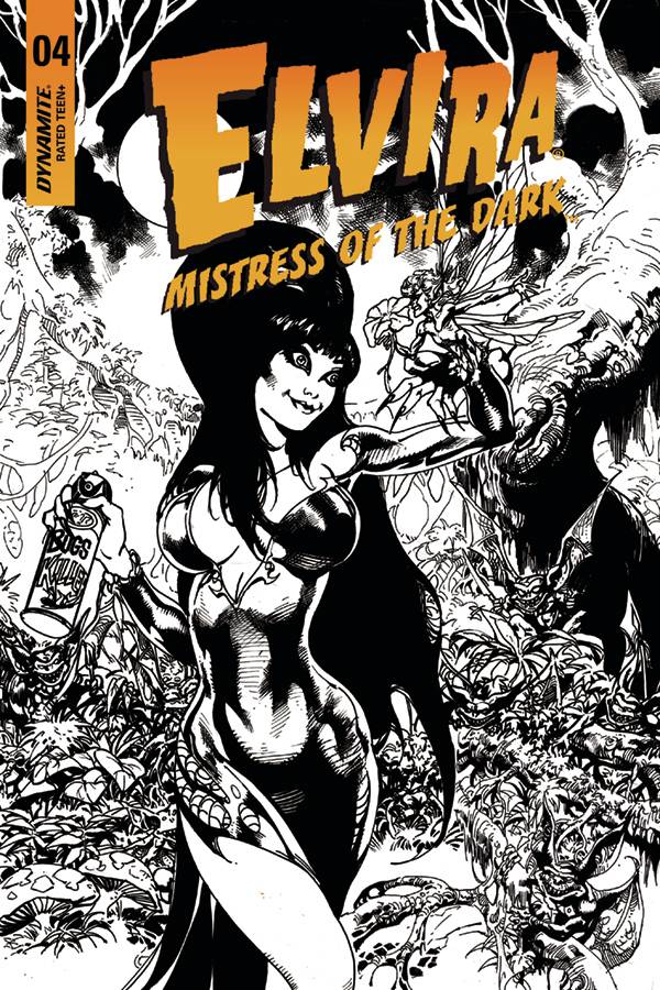 Elvira, Mistress of the Dark #4 1/15 Roberto Castro Black & White Variant