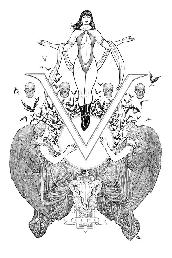 Vengeance of Vampirella #1 1/25 Frank Cho Black & White Virgin Art Variant