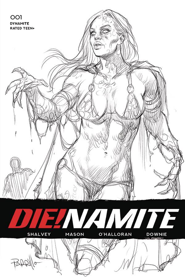 DIE!NAMITE #1 1/50 Lucio Parrillo Red Sonja Living Dead Sketch Variant