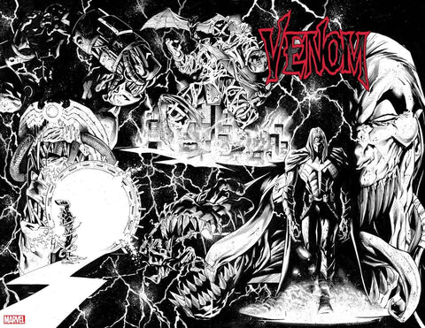 Venom #25 1/25 Ryan Stegman Third Printing Black & White Wraparound Variant