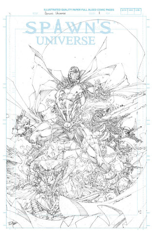 Spawn's Universe #1 1/50 Brett Booth Blue Line Sketch Variant (Image, 2021)