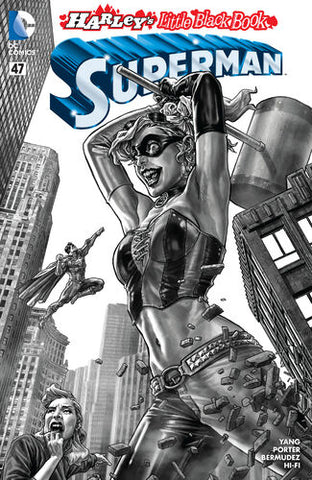 Superman (Vol 3 2011) #47 CVR D Harley's Little Black Book Greyscale Variant