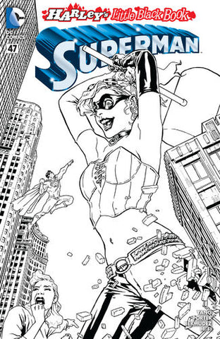 Superman (Vol 3 2011) #47 CVR E Harley's Little Black Book B&W Variant