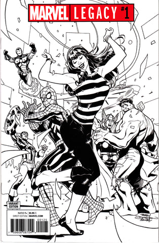 Marvel Legacy #1 One Per Store Terry Dodson Black & White Party Variant