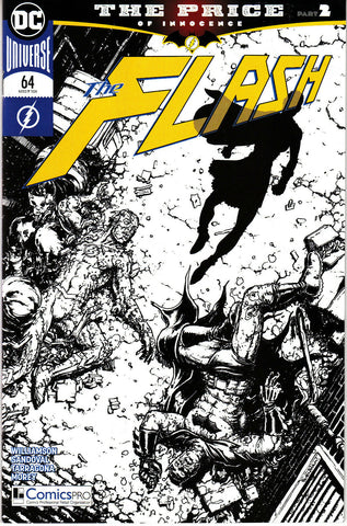 Flash #64 Chris Burnham Black & White ComicsPRO 2019 Exclusive Variant