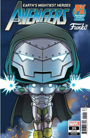 Avengers #35 Previews Exclusive Doctor Doom Infamous Iron Man Funko Variant