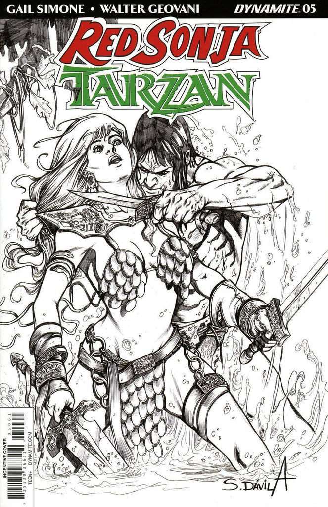 Red Sonja Tarzan #5 1/20 Sergio Davila Sketch Variant