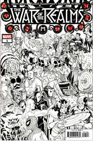 War of the Realms #1 One Per Store Amanda Conner Black & White Party Variant (Marvel, 2019)